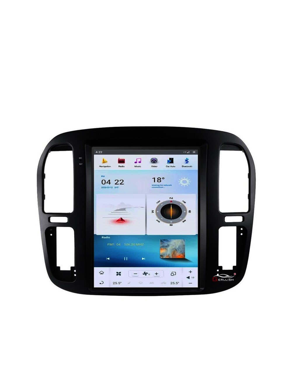 12.1'' Vertical PX6 Tesla Style Android 9.0 Car DVD GPS Navigation Player for...
